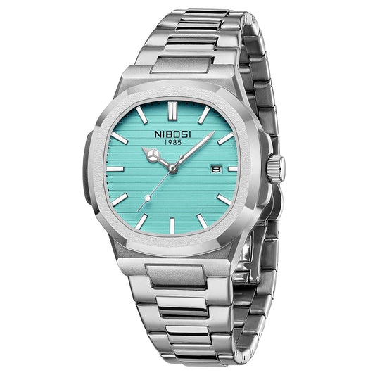 NIBOSI Men Watches Analog Quartz Stainless Steel