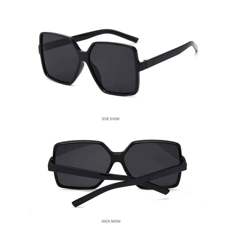 Oversized Mirror Square Sunglasses